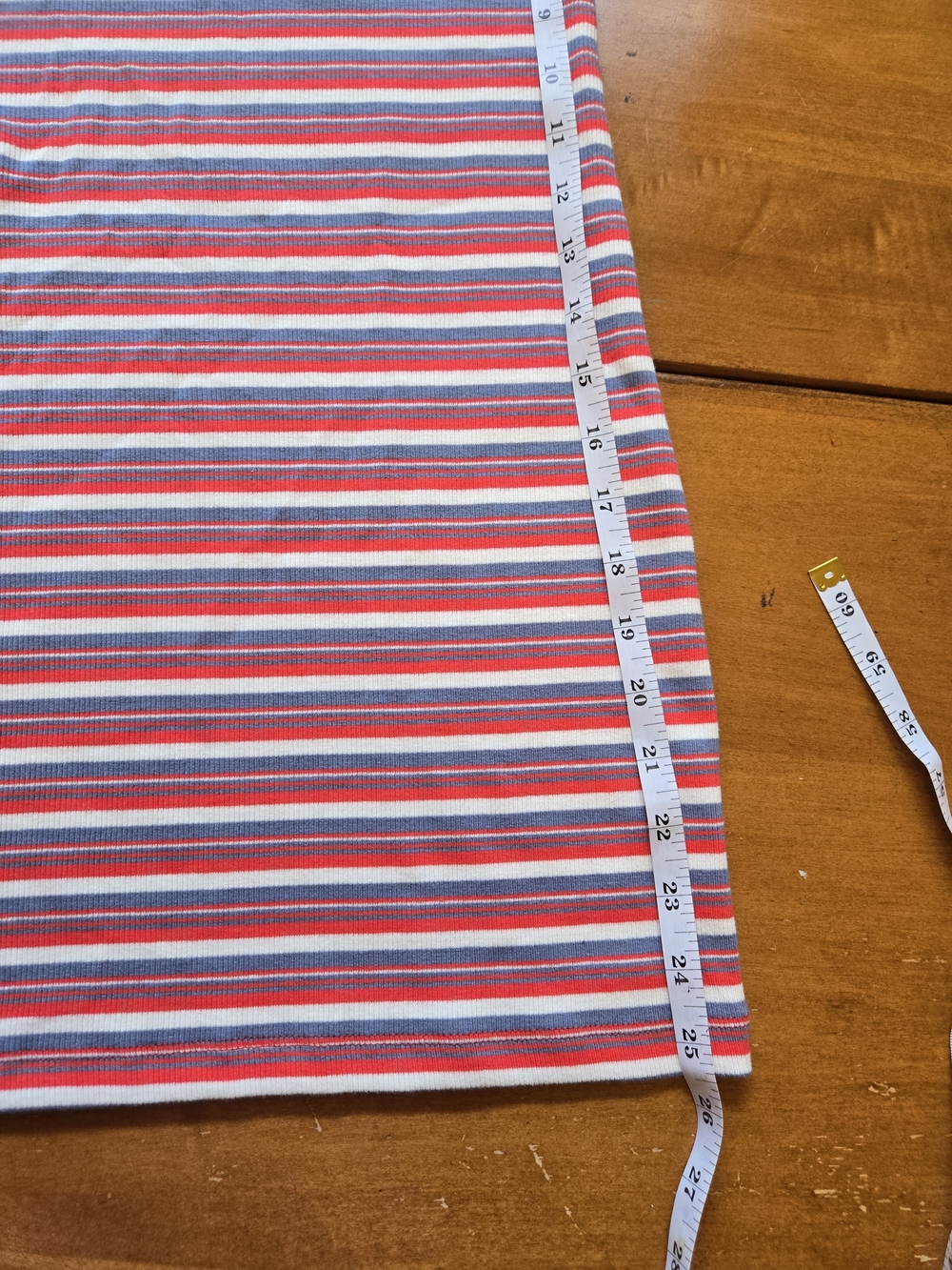 SO Striped Ribbed Tank Dress in Red, Gray & Cream - Picture 6 of 6